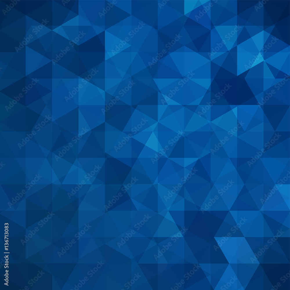 Poster abstract background consisting of blue triangles. geometric design for business presentations or web