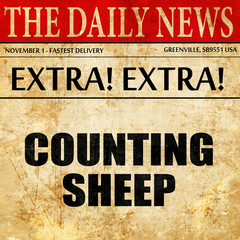 counting sheep, article text in newspaper