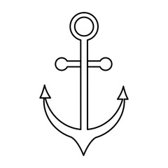 anchor icon over white background. vector illustration