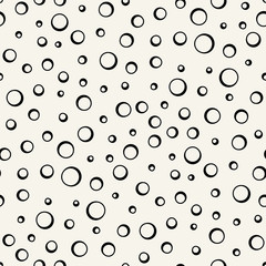 abstract geometric black and white vector bubbles pattern