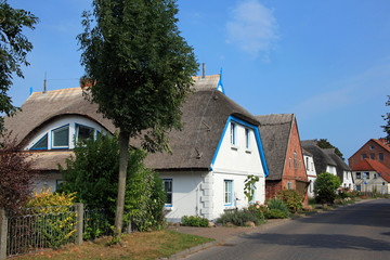 Die alten Kapitänshäuser in Breege auf Rügen