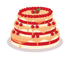 Bon Appetit. Festive Cake Web Banner. Chocolate