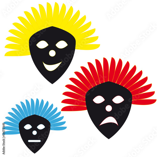 "Masks on white background" Stock image and royalty-free vector files