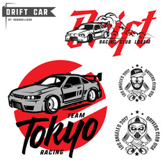 Drift sport team print for t-shirt,emblems and logo. © hadanello88