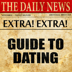 guide to dating, article text in newspaper