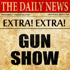 gun show, article text in newspaper