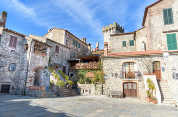 historic center in Capalbio, province of Grosseto, tuscany, italy - 136720418