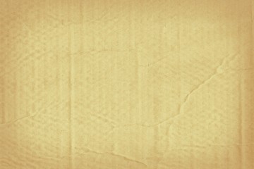 Background of orange retro crumpled cardboard