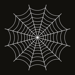 halloween spider web icon, vector