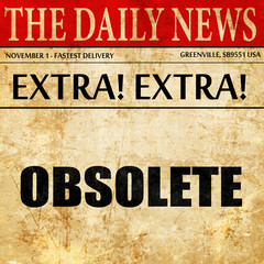 obsolete, article text in newspaper