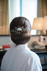 Beautiful wedding hairstyle from behind