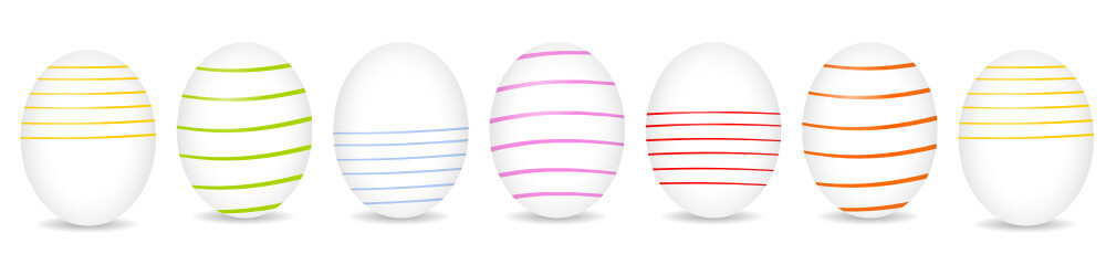 Ostereier Band Banne Streifen Farbig Bunt