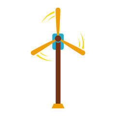 Wind turbine green energy icon vector illustration graphic design
