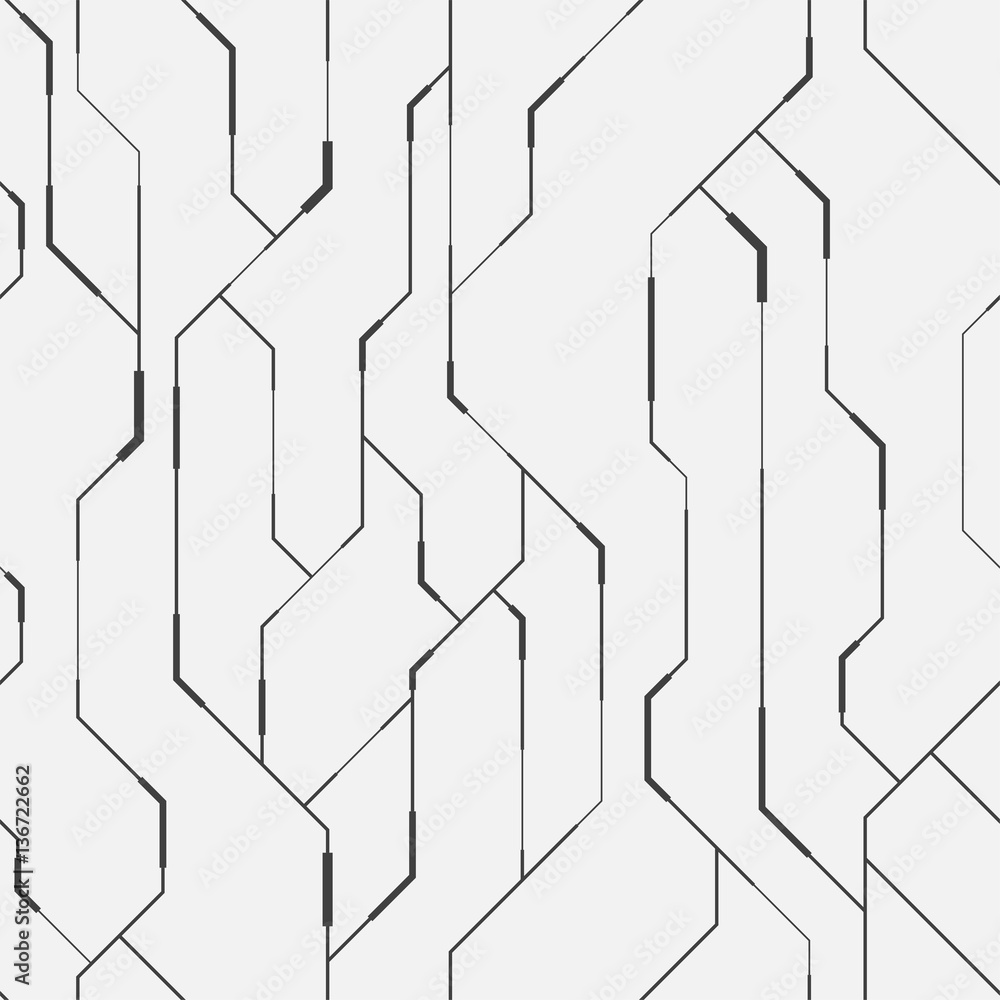 Fototapete Background in high tech style. Abstract vector seamless pattern.