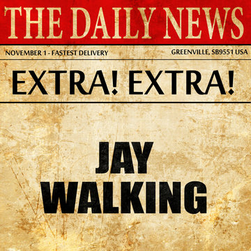 jaywalking, article text in newspaper