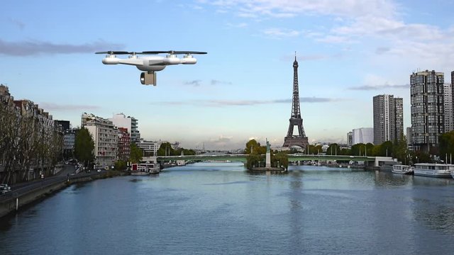 drone au dessus de paris