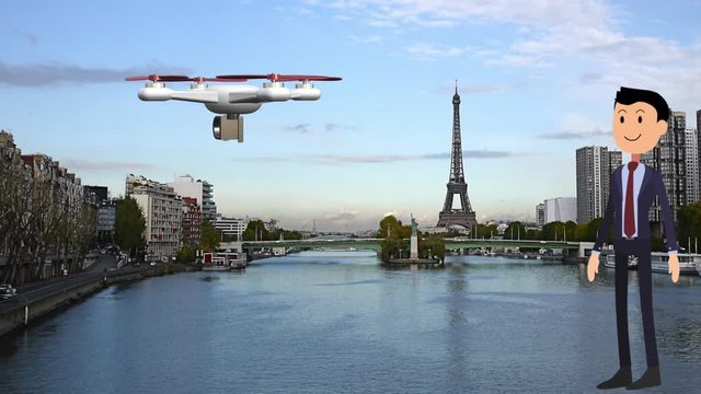 Paris survol de drone