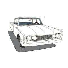 Fototapeta premium Hand drawn car