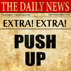 Pushup, article text in newspaper