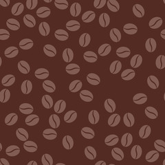 coffee beans. seamless background. vector