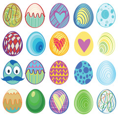 Set of color Easter eggs