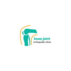 Round symbol of knee joint bones for orthopedic purposes