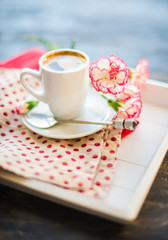 Coffee and carnation