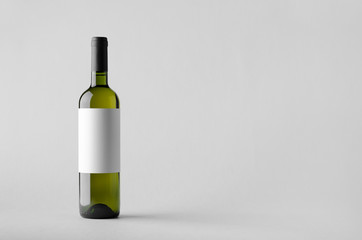 Wine Bottle Mock-Up. Blank Label