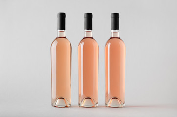 Wine Bottle Mock-Up - Three Bottles