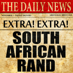 south african rand, article text in newspaper