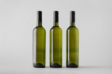 Wine Bottle Mock-Up - Three Bottles