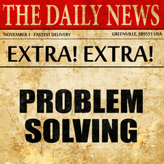 problem solving, article text in newspaper