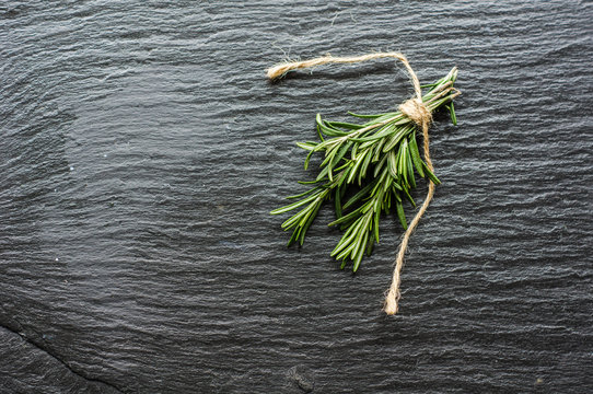 Healthy food on rustic table