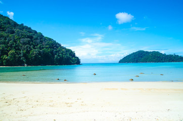 Fototapeta na wymiar koh surin island blue sea and sand beach