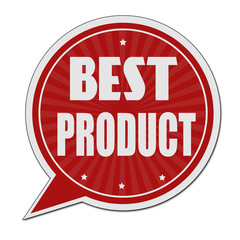 Best product red speech bubble label or sign
