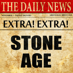stone age, article text in newspaper