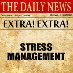 stress management, article text in newspaper