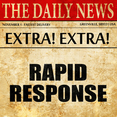 rapid response, article text in newspaper