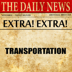 transportation, article text in newspaper