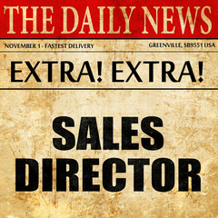sales director, article text in newspaper