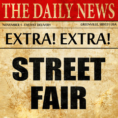 street fair, article text in newspaper