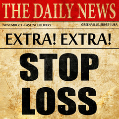 stop loss, article text in newspaper