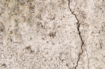 Dirty crack concrete.
