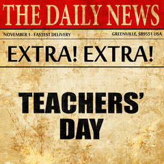 teachers day, article text in newspaper