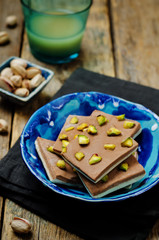 Chocolate burfi. Indian sweets