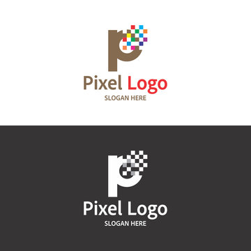 pixel logo in vector