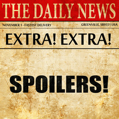 Obraz premium spoilers, article text in newspaper