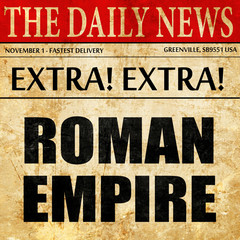 roman empire, article text in newspaper