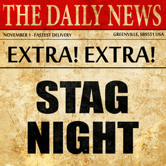 stag night, article text in newspaper