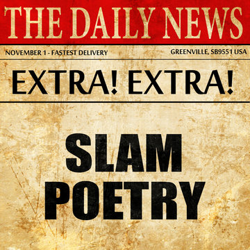 Slam Poetry, Article Text In Newspaper